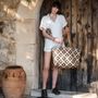 Clutches - FLEX raffia pattern pouch 25x17 cm - BED AND PHILOSOPHY