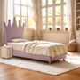 Children's bedrooms - Princess Crown Upholstered Bed - BLUE BEAR