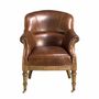 Fauteuils - Fauteuil en cuir brun cognac - ANGEL CERDÁ