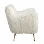 Armchairs - White long pile fabric armchair - ANGEL CERDÁ