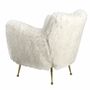 Armchairs - White long pile fabric armchair - ANGEL CERDÁ