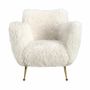 Armchairs - White long pile fabric armchair - ANGEL CERDÁ
