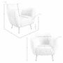 Armchairs - White long pile fabric armchair - ANGEL CERDÁ