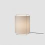 Lampes de table - LEWIT lampe à poser en version longue avec abat-jour en cotonet - LUXCAMBRA