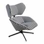 Armchairs - Fauteuil pivotant en tissu noir et blanc - ANGEL CERDÁ