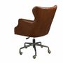 Chairs - Swivel armchair dark brown leather - ANGEL CERDÁ