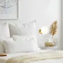 Wall lamps - LYMINGTON wall lamp with opalised globe and black/gold structure - LUXCAMBRA