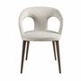 Chaises - Chaise en tissu blanc cassé - ANGEL CERDÁ