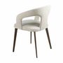 Chaises - Chaise en tissu blanc cassé - ANGEL CERDÁ
