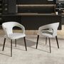 Chaises - Chaise en tissu blanc cassé - ANGEL CERDÁ