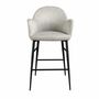 Tabourets - Tabouret en tissu gris clair - ANGEL CERDÁ
