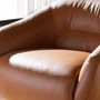 Armchairs - Brown leather swivel armchair - ANGEL CERDÁ