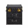 Storage boxes - Black leather trunk - ANGEL CERDÁ