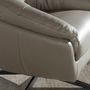 Fauteuils - Fauteuil pivotant en cuir gris - ANGEL CERDÁ