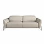 Sofas - 3 seater relaxation sofa in sand leather - ANGEL CERDÁ