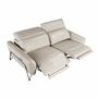Sofas - 3 seater relaxation sofa in sand leather - ANGEL CERDÁ