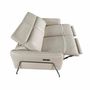 Sofas - 3 seater relaxation sofa in sand leather - ANGEL CERDÁ