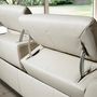 Sofas - 3 seater relaxation sofa in sand leather - ANGEL CERDÁ