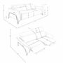 Sofas - 3 seater relaxation sofa in sand leather - ANGEL CERDÁ