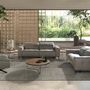 Sofas - 2-seater relaxation sofa in grey leather - ANGEL CERDÁ