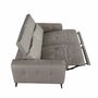 Sofas - 3-seat relaxation sofa in grey leather - ANGEL CERDÁ