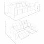 Sofas - 3-seat relaxation sofa in grey leather - ANGEL CERDÁ
