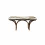 Tables Salle à Manger - Rectangular extending dining table in porcelain marble and walnut effe - ANGEL CERDÁ