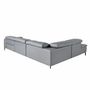 Sofas - Relax chaise longue left sofa in grey leather - ANGEL CERDÁ