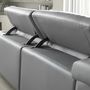 Sofas - Relax chaise longue left sofa in grey leather - ANGEL CERDÁ