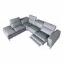 Sofas - Relax chaise longue left sofa in grey leather - ANGEL CERDÁ