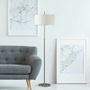 Floor lamps - NAUTIC floor lamp with white cotton or black cotton lampshade - LUXCAMBRA