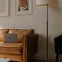 Floor lamps - NAUTIC floor lamp with white cotton or black cotton lampshade - LUXCAMBRA