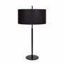 Table lamps - NAUTIC table lamp with white cotton or black cotton shade - LUXCAMBRA