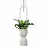 Suspensions - OXYGEN suspension pot de fleur en noir ou blanc - LUXCAMBRA