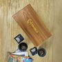Tea and coffee accessories - Case — Box of 8 FSC Walnut Wood Lockers | Presentation box - HERBORUS