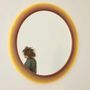 Miroirs - Miroir contemporain en résine époxy à halo violet par Facture Studio - TULESTE FACTORY