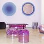 Miroirs - Miroir contemporain en résine époxy à halo violet par Facture Studio - TULESTE FACTORY