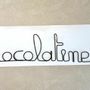 Other wall decoration - Wire wall decoration” Chocolatine! ” - to pin - BIJOUX DE MUR