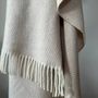 Throw blankets - Wool blanket plaid, Diamond Beige - WOOL ONLY BY JOWOLLINA