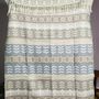 Throw blankets - Wool blanket plaid "Folklore floral" , taupe - WOOL ONLY BY JOWOLLINA