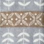 Throw blankets - Wool blanket plaid "Folklore floral" , taupe - WOOL ONLY BY JOWOLLINA