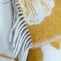 Plaids - Plaid de couverture en laine, Wool Sheep Ocker - WOOL ONLY BY JOWOLLINA