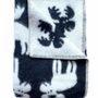 Plaids - Plaid couverture en laine, Élan Anthracite - WOOL ONLY BY JOWOLLINA