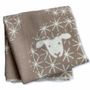 Plaids - Plaid couverture en laine, Mouton Pissenlit Argile - WOOL ONLY BY JOWOLLINA