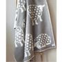 Throw blankets - Wool blanket plaid, Polka Dot - WOOL ONLY BY JOWOLLINA