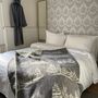 Throw blankets - Wool blanket plaid, 2 Deer Melange Grey - WOOL ONLY BY JOWOLLINA