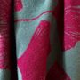 Throw blankets - Wool blanket plaid, Ginkgo Duck Green Bordeaux - WOOL ONLY BY JOWOLLINA