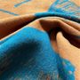 Plaids - Plaid couverture en laine, Ginkgo Gingembre Pétrole - WOOL ONLY BY JOWOLLINA