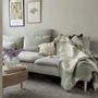 Plaids - Plaid couverture en laine, Ginkgo Pastel Menthe - WOOL ONLY BY JOWOLLINA