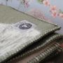 Throw blankets - Wool blanket plaid, Ginkgo Moss Smoke - WOOL ONLY BY JOWOLLINA